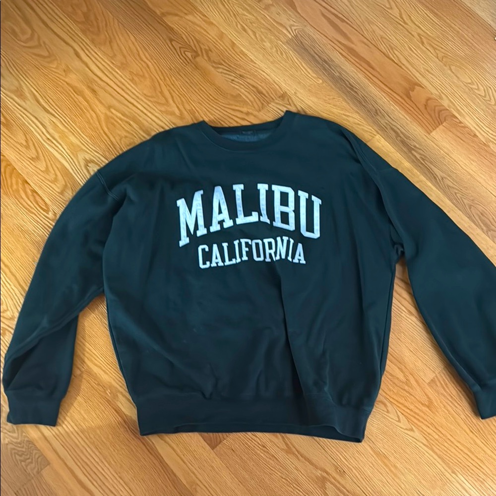 Brandy Melville Dark Green Sweatshirt, Malibu,one size oversized